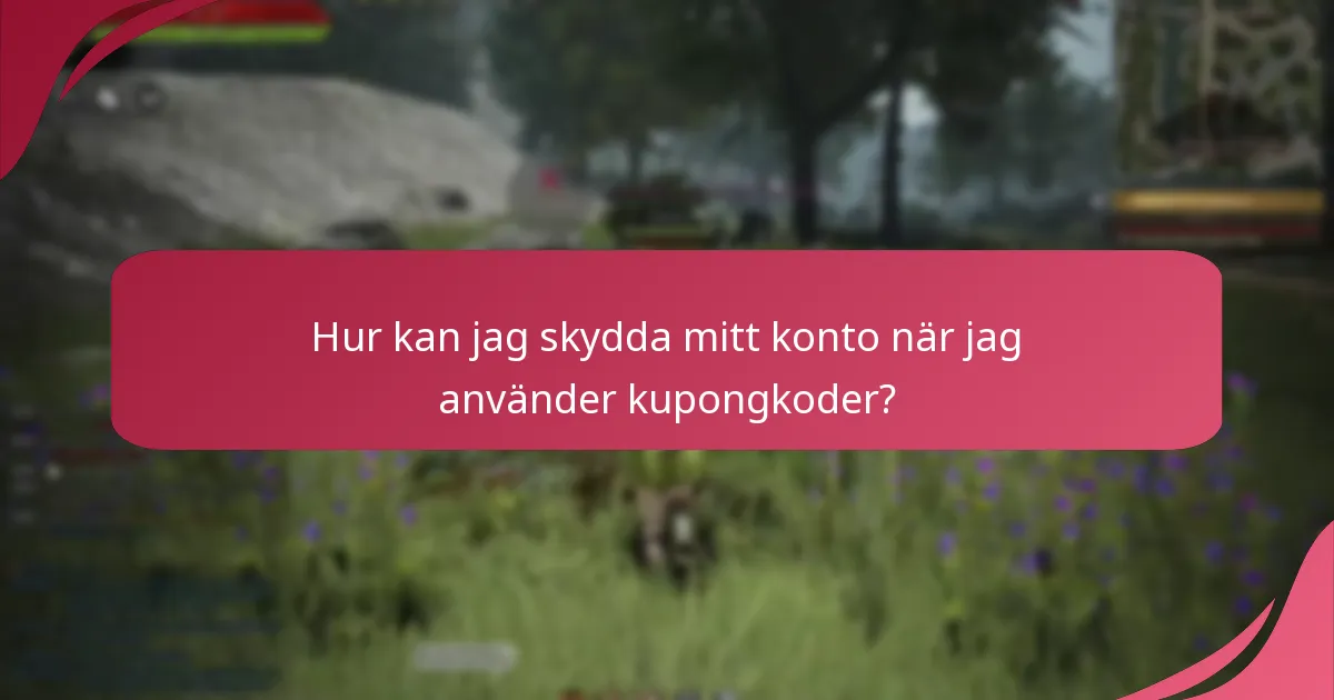 Vilka säkerhetsåtgärder bör jag överväga när jag använder kupongkoder?
