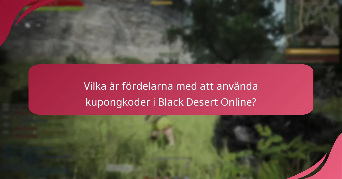 Vilka kupongkoder är för närvarande tillgängliga för Black Desert Online?